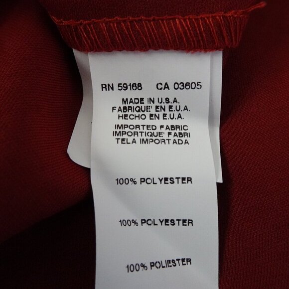 Karen Kane Satiny Top Women's Plus Size 2X Brown Rust Long Sleeve Made in USA - Picture 9 of 10